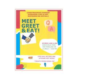 Meet, Greet & Eat event Saturday, June 11 - 11 am to 3 pm