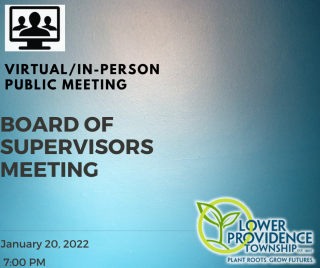 Board of Supervisors Meeting January 20, 2022 at 7:00 p.m.