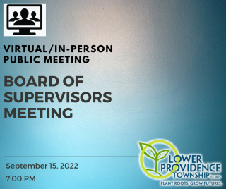 In-Person / Virtual Board of Supervisors Meeting September 15, 2022