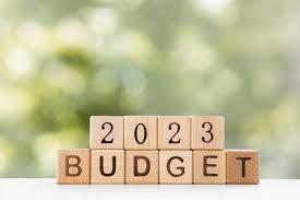 2023 Budget sign