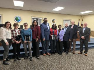 Award winners with the Board of Supervisors