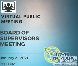 Virtual Board of Supervisors Meeting January 21, 2021