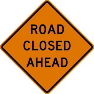 Road Closed Ahead graphic