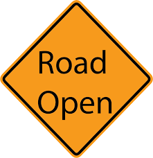 Road Open sign
