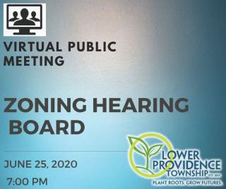 Zoning Hearing Board virtual meeting graphic