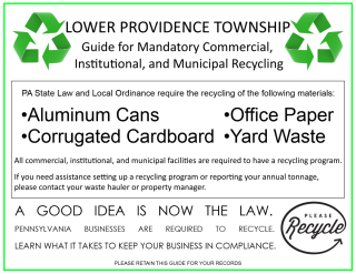 Guide for Commercial, Institutional & Municipal Recycling