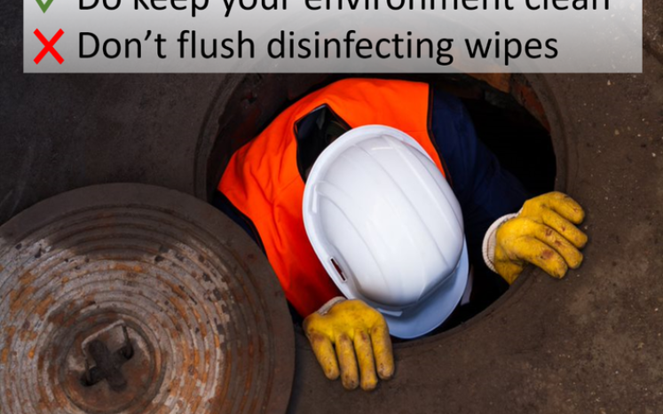 Don't flush disinfecting wipes graphic