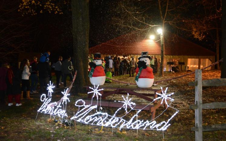Winter Wonderland sign at Lower Providence Township tree lighting event