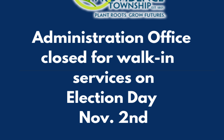 Administration Office closed for walk-in services Nov. 2