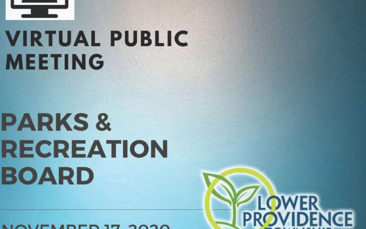 Parks and Recreation Virtual Public Meeting Nov. 17 graphic