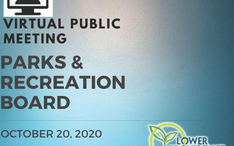 Virtual Parks & Recreation Board meeting October 20, 2020