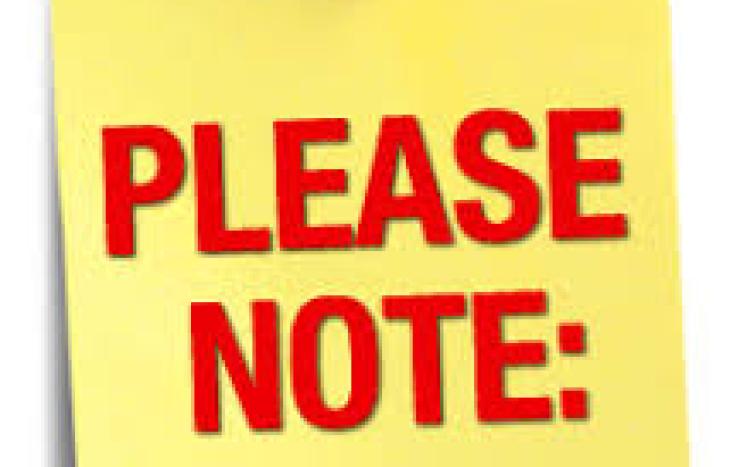 "Please Note" graphic