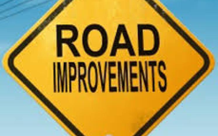Road Improvments sign