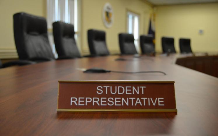 Photo of student representative nameplate