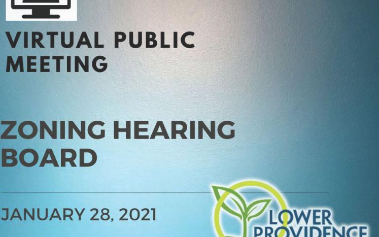 Virtual Zoning Hearing Board Meeting January 28, 2021