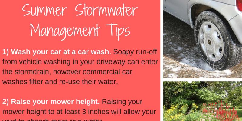 Summer stormwater tips